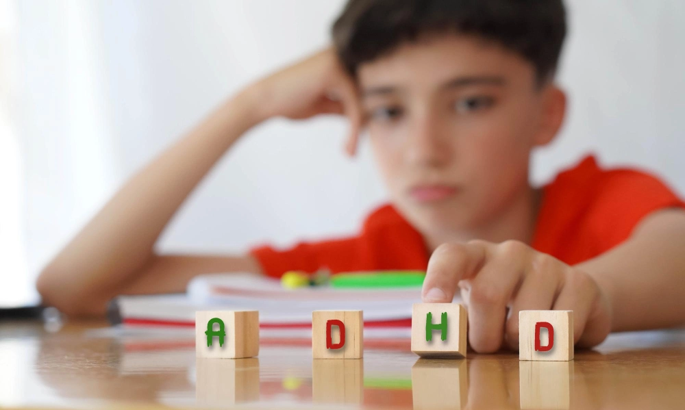 Child with attention deficit disorder frustrated doing homework importance of educational needs and special attention to this problem